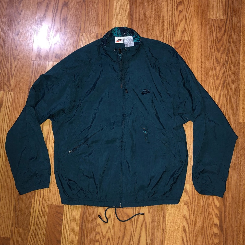Dark Green/Blue Nike Windbreaker Sz Medium